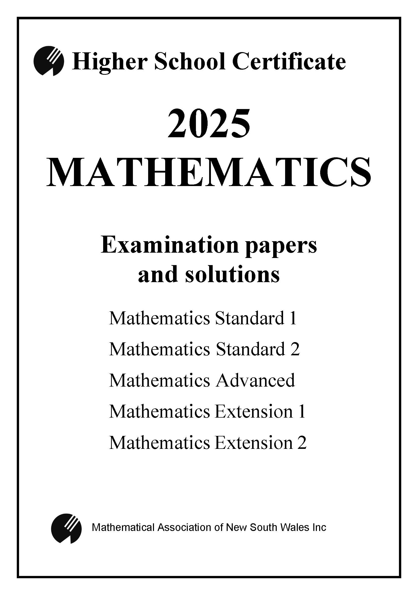 2025 HSC Solutions (the 'Lilac' book)